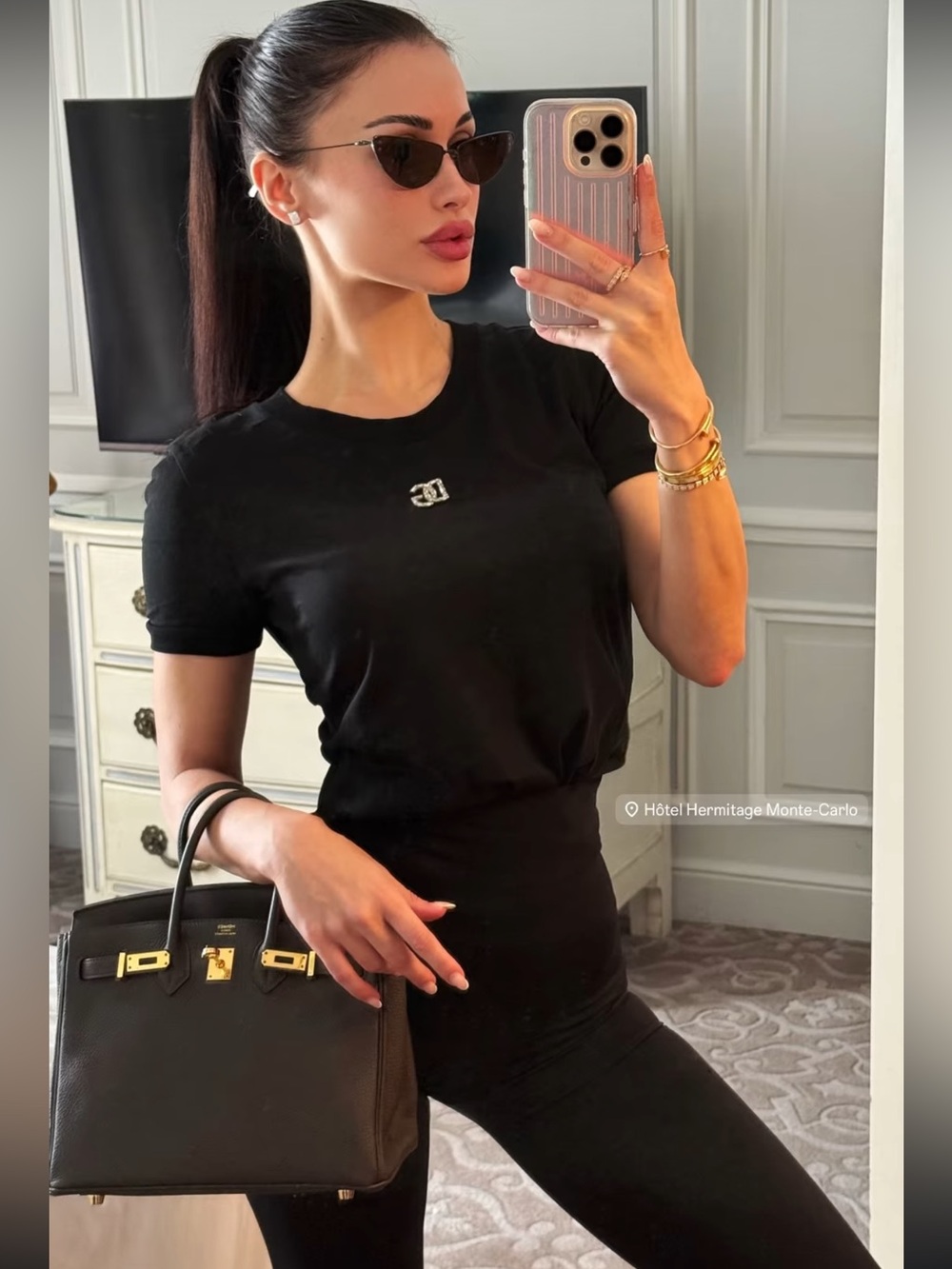 Dolce & Gabbana Black Short Sleeve Crewneck Tee with Small Logo